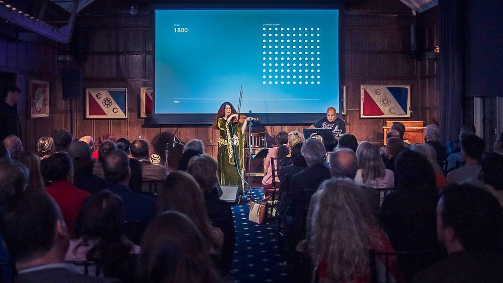 The ClimateMusic project brings together scientists from across the United States, matching them with composers spanning classical to electronic dance. Visual artists then create data visualisations that unfold alongside each composition.

Photo: The ClimateMusic Project