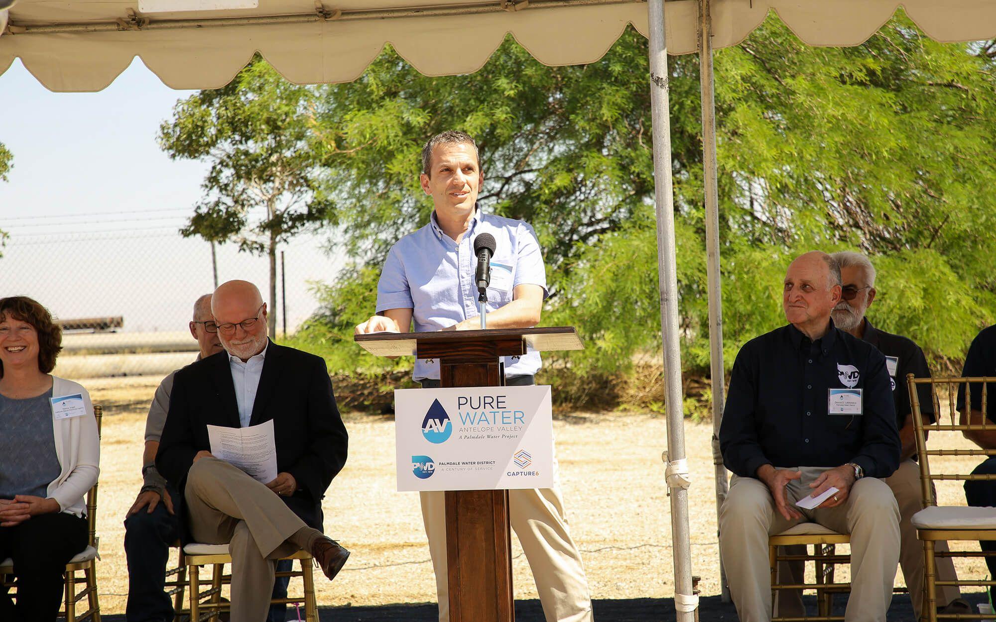 Capture6 CEO Ethan Cohen-Cole at the Project Monarch groundbreaking event.
Photo: Capture6