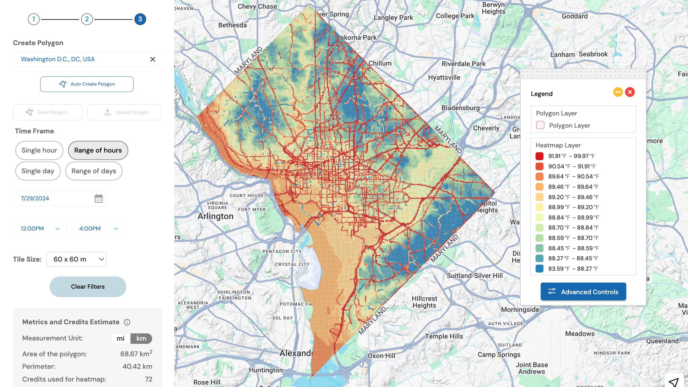 A Forty Guard map showcases its Temperature Operating System, which offers urban heat data at a granular level of up to 10 sqm blocks over specific time frames.
Photo: Forty Guard