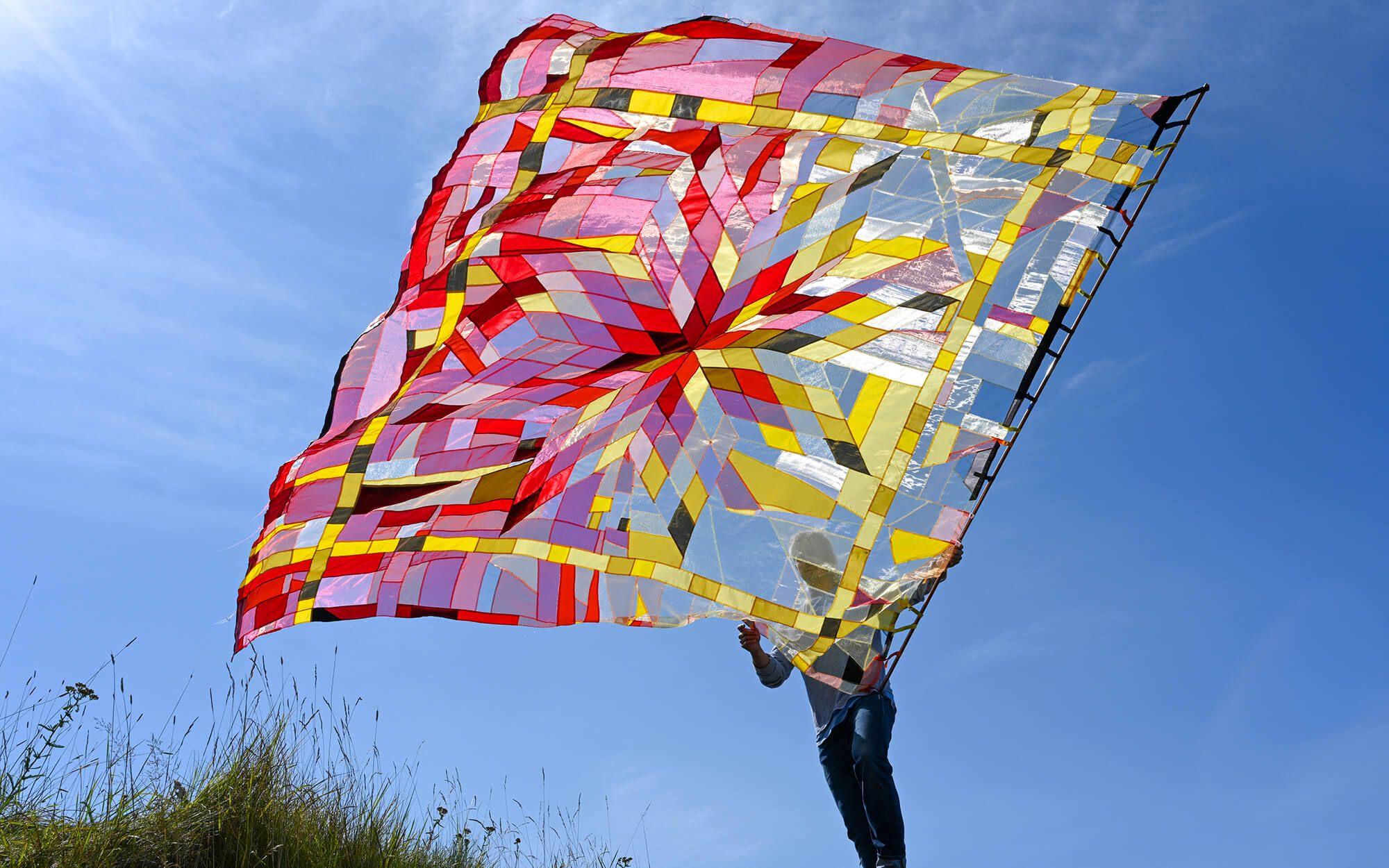 Wally’s Grass Quilts series represents the elements that make up the ecosystem of the Great Plains.
Photo: Wally Dion
