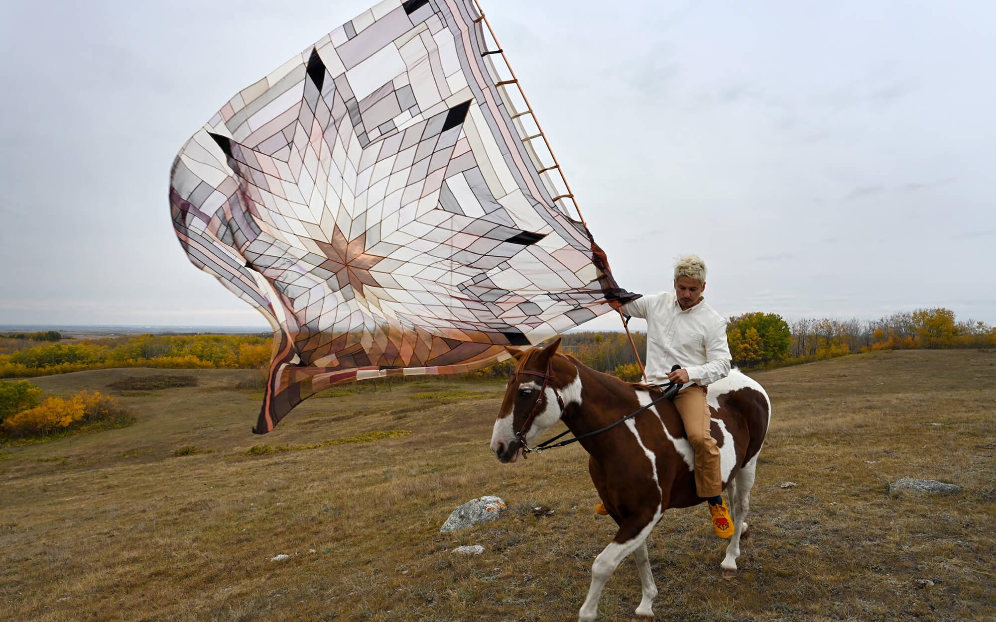 Wally felt that the museum and gallery displays of the quilts weren’t as powerful. His wife suggested taking the quilts outside, into the environment they represented.
Photo: Wally Dion