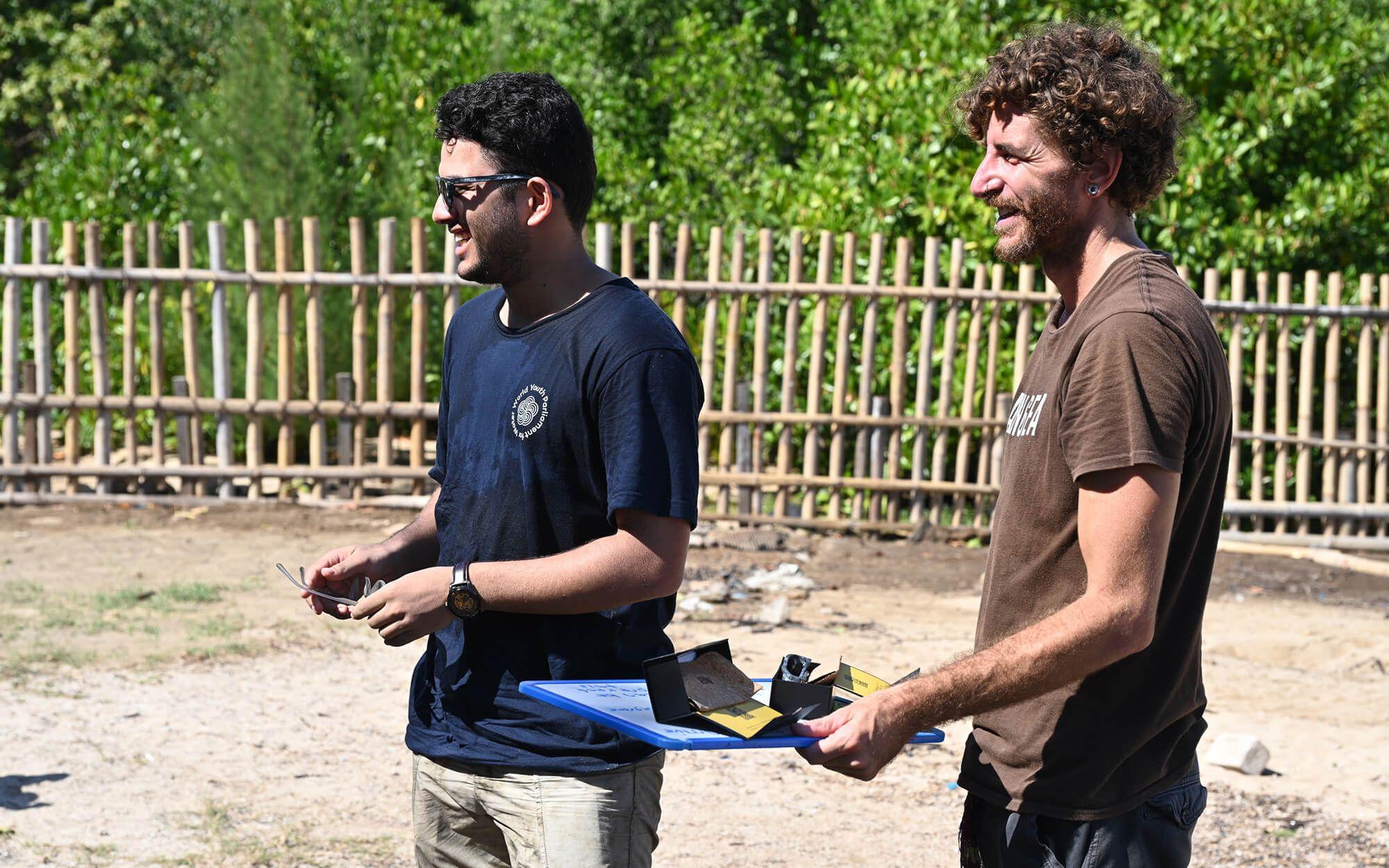 Ajay talking about mangroves at Pangea.
Photo: Ajay Sawant