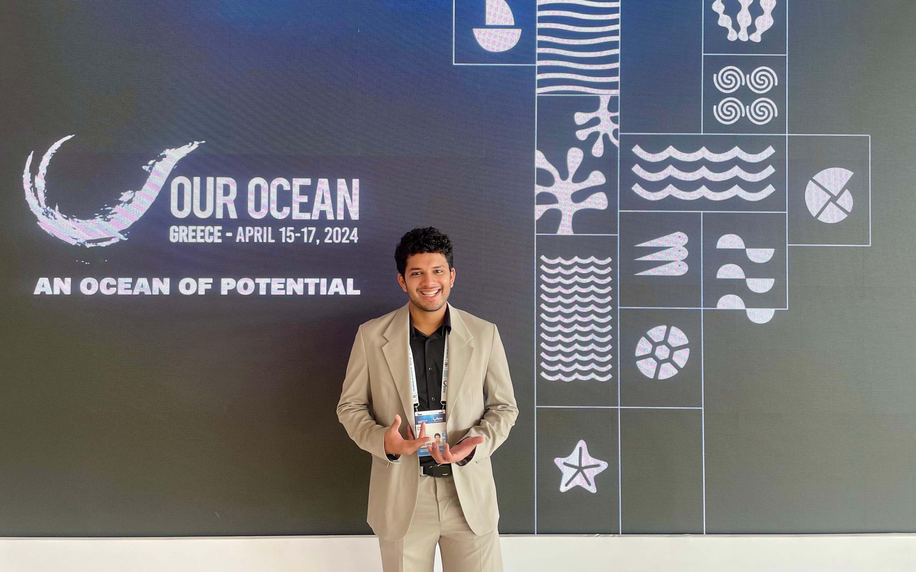 Ajay at the Our Ocean Conference in Greece, representing India.
Photo: Ajay Sawant