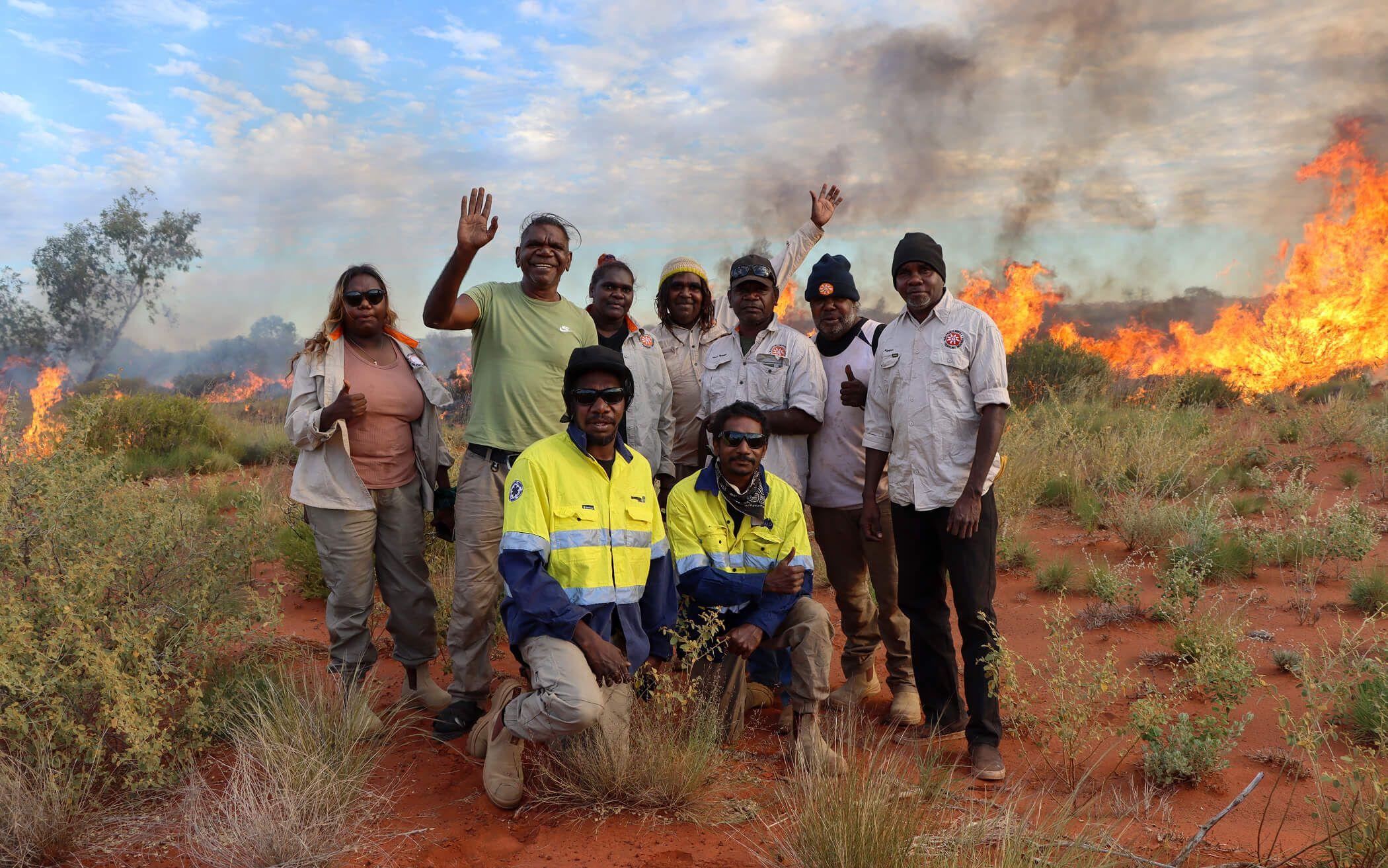 Kanyirninpa Jukurrpa Martu Rangers conducting ground burning.
Photo: Kanyirninpa Jukurrpa